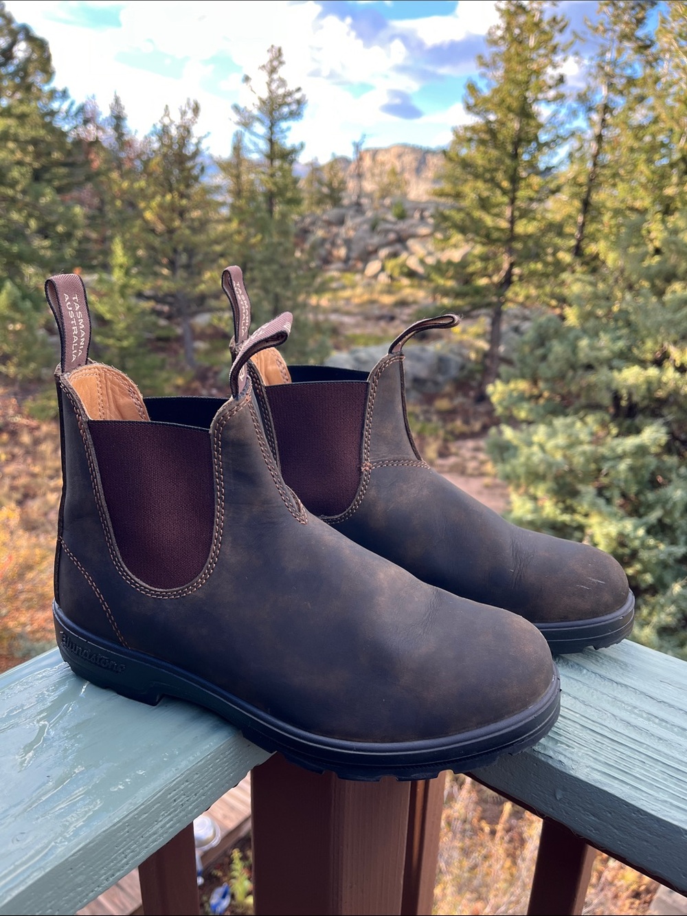 Blundstone Women's Classics #585 Chelsea Boots Rustic Brown Sz AU 6.5 = US W 9.5